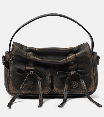 Micro bow-detail leather shoulder bag | Acne Studios