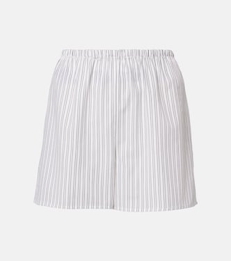 Cairo striped cotton-blend shorts | Asceno