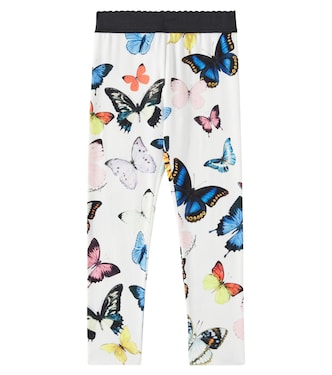 Printed cotton-blend jersey leggings | Dolce&Gabbana Kids