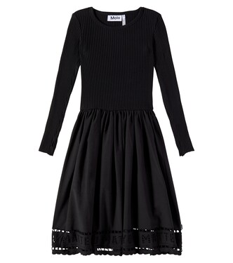 Cibelle cotton-blend jersey and cotton poplin dress | Molo