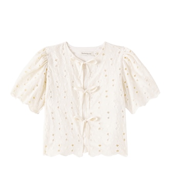 Creta embroidered cotton-blend blouse | The New Society