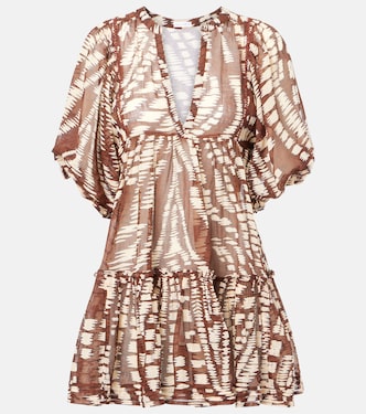 Aria printed cotton minidress | Poupette St Barth