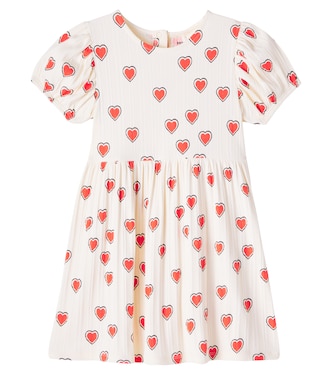 Ribbed-knit cotton-blend dress | Mini Rodini