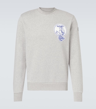 Patch-appliqué cotton fleece sweatshirt | Moncler