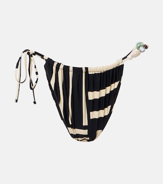 Embellished striped bikini bottoms | SIR