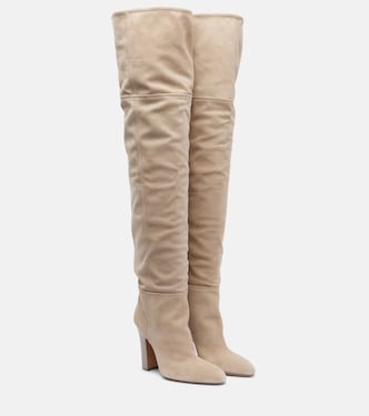 Lavinia 100 suede over-the-knee boots | Paris Texas