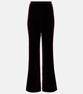 Velvet wide-leg pants | Roland Mouret