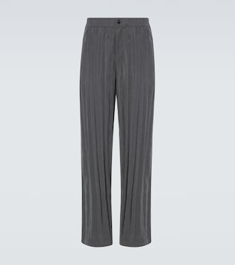 Pleated canvas wide-leg pants | Giorgio Armani