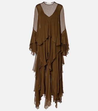 Draped silk organza gown | Zimmermann