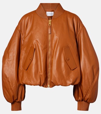 Cocoon cropped leather bomber jacket | Givenchy