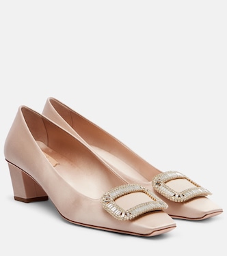 Belle Vivier 45 embellished satin pumps | Roger Vivier