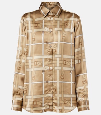 Emma printed satin shirt | Burberry