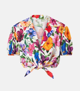 Top cropped con stampa floreale | Dolce&Gabbana