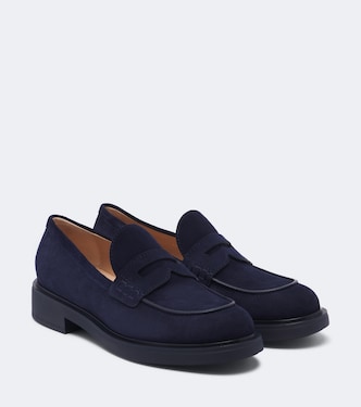 Suede penny loafers | Gianvito Rossi