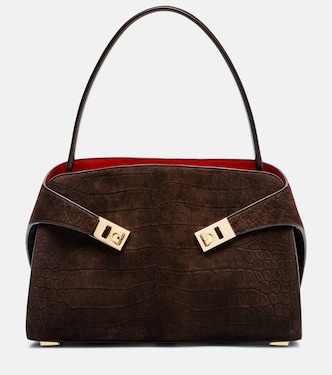Borsa a spalla Hug Small in suede | Ferragamo