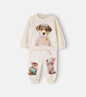Baby Disc and Simeon cotton sweatshirt and pants set | Molo