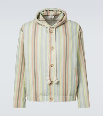 Giacca in canapa e cotone a righe | Commas
