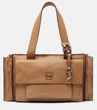 Utilitaire leather shoulder bag | Miu Miu