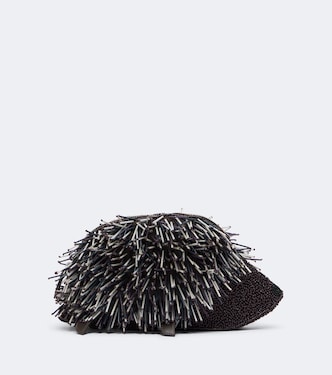 Porcupine beaded clutch | Staud
