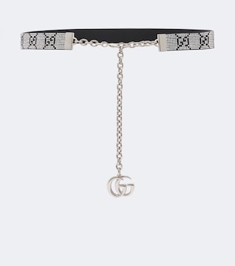 Cintura in pelle con cristalli | Gucci