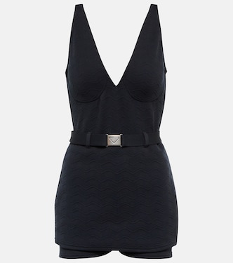 Belted knit playsuit | Prada