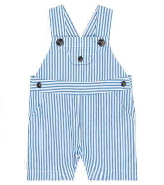 Baby striped cotton-blend dungarees | Tartine et Chocolat