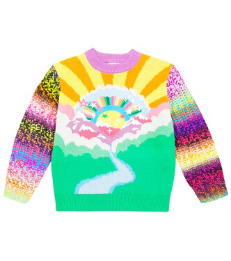Patterned striped knit sweater | Stella McCartney Kids
