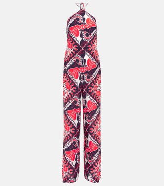 Printed silk crêpe de chine jumpsuit | Valentino