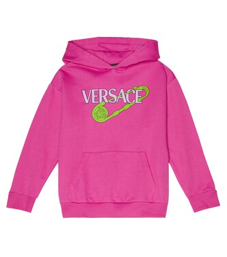 Hoodie Safety Pin aus Baumwolle | Versace Kids