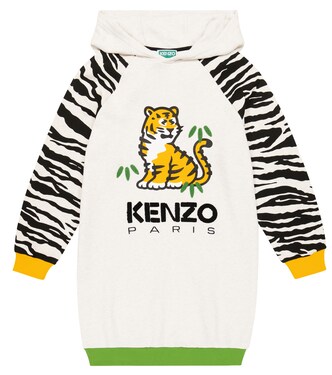 Printed cotton sweater dress | Kenzo Kids