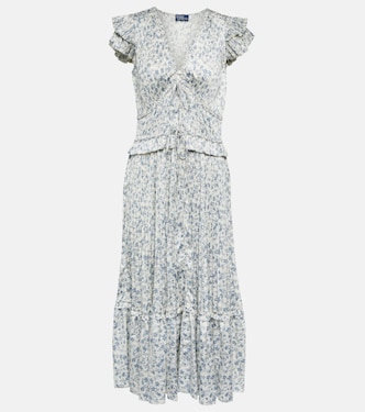 Robe midi en satin à fleurs | Polo Ralph Lauren