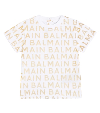 Baby T-Shirt aus Baumwoll-Jersey | Balmain Kids