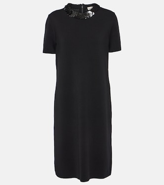 Sequined wool-blend midi dress | Tory Burch