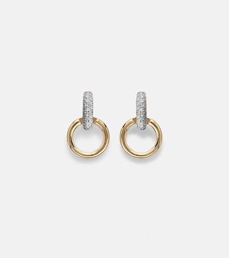 Boucles d'oreilles Horsebit en or 14 ct et diamants | Stone and Strand