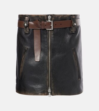 Leather miniskirt | Prada