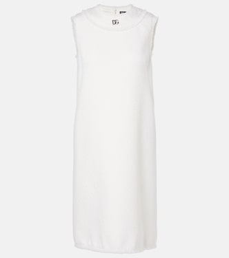 فستان شيفت من تويد الصوف المخلوط DG | Dolce&Gabbana