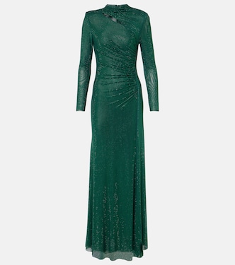 Embellished gathered gown | Self-Portrait