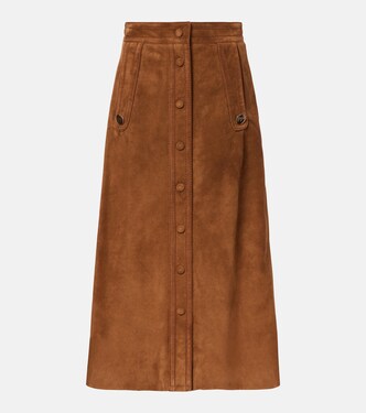 Suede midi skirt | Valentino