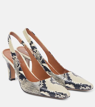 Escarpins slingback Belle 75 en cuir embossé | Paris Texas