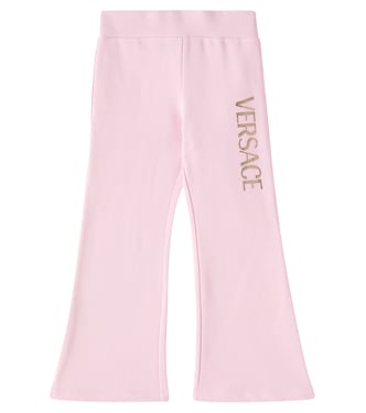 Logo cotton jersey sweatpants | Versace Kids