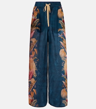 Pantalon Ascension en soie à fleurs | Zimmermann