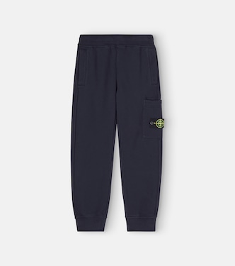 Compass cotton jersey sweatpants | Stone Island Junior