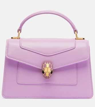 Serpenti Forever Mini leather top-handle bag | Bvlgari