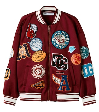 DG patch-appliqué varsity jacket | Dolce&Gabbana Kids
