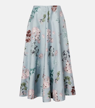 Varda floral silk midi skirt | Altuzarra