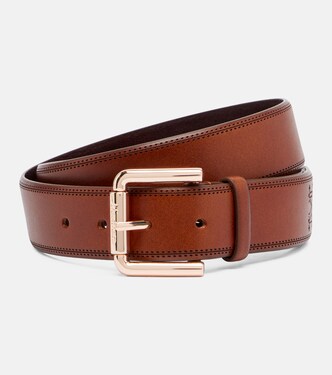 Monogram leather belt | Max Mara