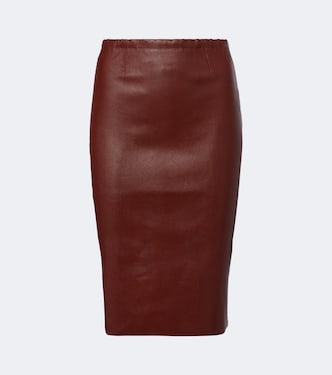 Gilda leather midi skirt | Stouls