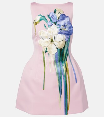 Ali floral-appliqué minidress | Leo Lin
