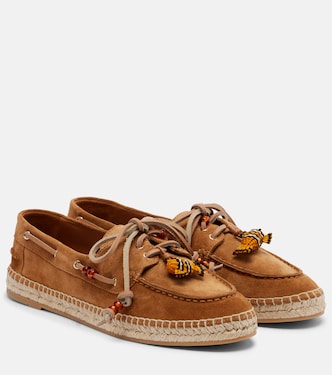 Seafarer beaded suede espadrilles | Aquazzura