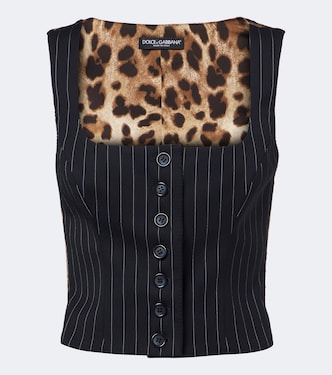 Pinstriped wool-blend vest | Dolce&Gabbana